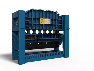JCO Pipe Forming Press Machine Low-poly 3D model