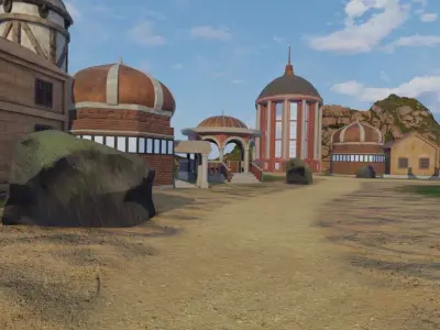 Rural Settlement Landscape 3D model