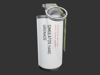 M116 Stun Grenade Low-poly 3D model