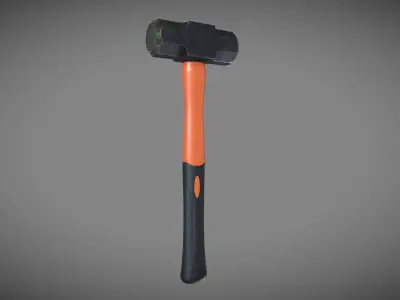 Sledge Hammer Low-poly 3D model purchase