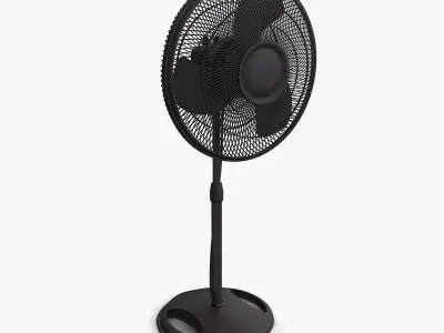 Oscillating Pedestal Fan Free 3D model