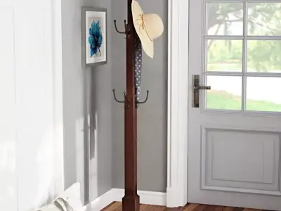 Webster Costumer Coat Rack - 2 Colour 3D model