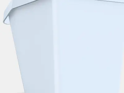 SORTERA waste garbage can with lid 1 Low-poly 3D model