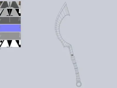 Anubis blade Low-poly 3D model