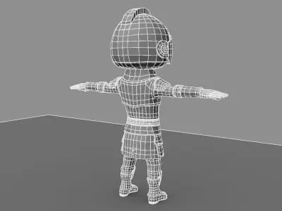 Knight King Cartoon 3D model
