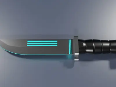 Cyberpunk weapons set 3D model Low-poly 3D model