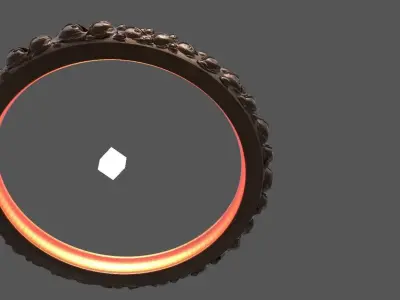 Angel Wheel Ring Biblical Power 3D model