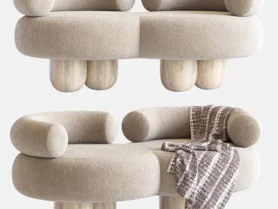 Siamese Sofa by Pietro Franceschini 3D model