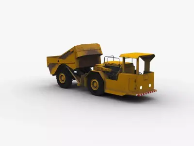 Underground Mining Dump Truck Low-poly 3D model