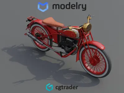 Touring Motorcycle 3D model purchase
