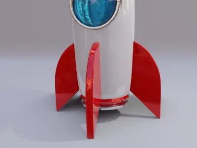 CARTOON ROCKET  3D model