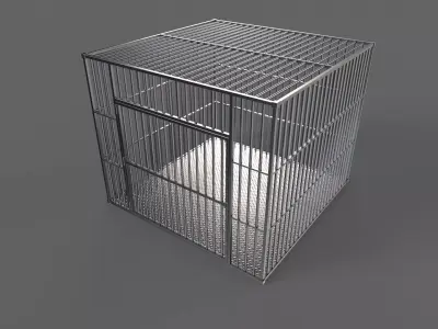 PBR Big Cage 2 Low-poly 3D model