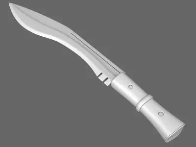 Cyborg Combat Knife Free 3D model