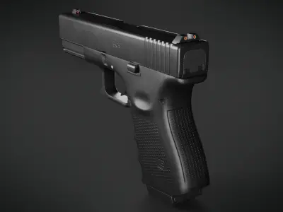 Pistol -Game Ready Low-poly 3D model