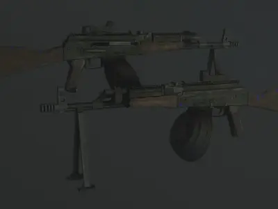 AKM-AKMS modified Low-poly 3D model