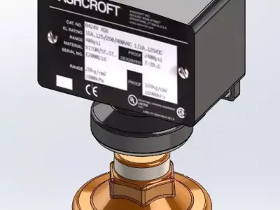 Ashcroft Pressure Switch with isolator 3D model