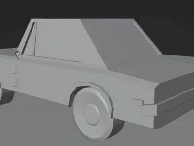 Ultra Low poly car Free low-poly 3D model