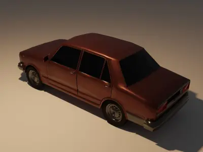 Low poly lada sedan rus Free low-poly 3D model