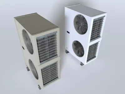 Rooftop AC hvac unit 2 Low-poly 3D model