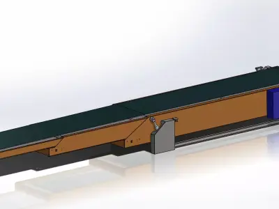 Telescopic belt conveyor 3D model