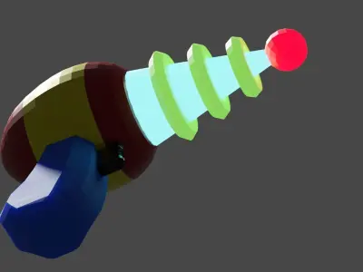 Low Poly Alien Laser Gun Low-poly 3D model