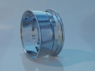 chrome sports wheel Free 3D model
