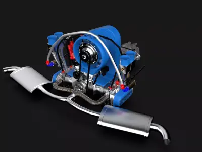 VW Boxer 2100 aspirated 3D model