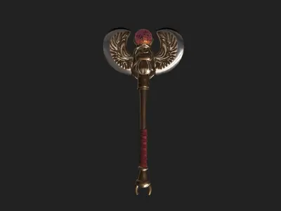 Game Ready Egyptian Axe Low-poly 3D model
