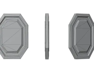 Stylized Copper Silver and Gold Coins Low-poly 3D model