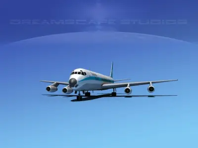 Douglas DC-8-63 Transamerica 3D model