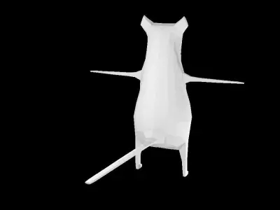Low poly mouse rat Low-poly 3D model