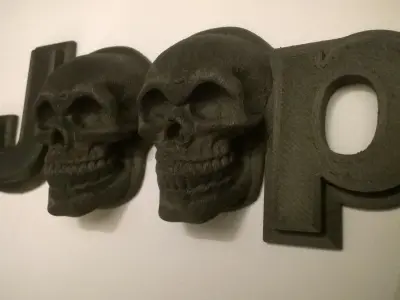 Jeep skull logo 3D print model