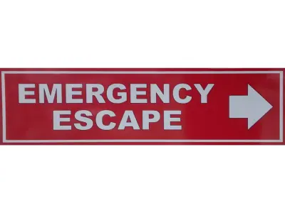 Emergency Escape Poster Low-poly 3D model