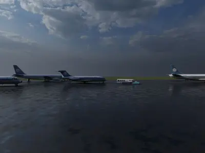  1960s Fleet DC 8 DC9 and Lockheed-188 ELECTRA 3D model