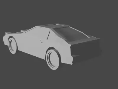 Low Poly Car Mazda RX7 FC Free low-poly 3D model