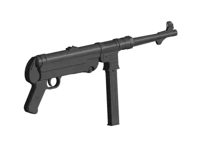 MP 40 submachine gun 3D model purchase