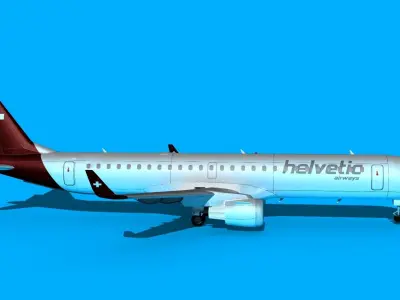 Embraer Emb-190 Helvetic 3D model