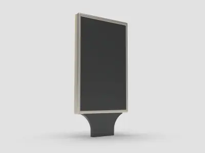 Style advertisement close to a urban street in city 3D model 6