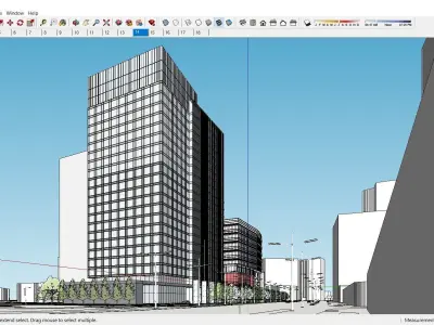 Sketchup Commercial Complex 141 3D model