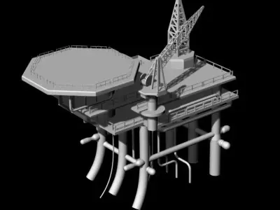 Oil Rig 3D model purchase