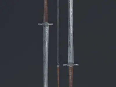 Sword - PBR game ready 3d weapon Low-poly 3D game ready model Low-poly 3D model