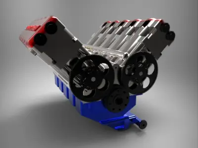 V10 Engine  Free 3D model