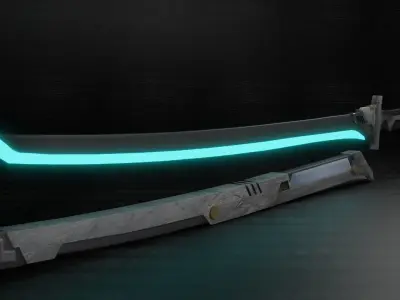 Sci-Fi Katana 3D model