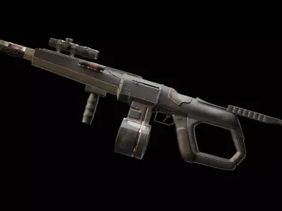 EVER15 Military assault rifle Free 3D model