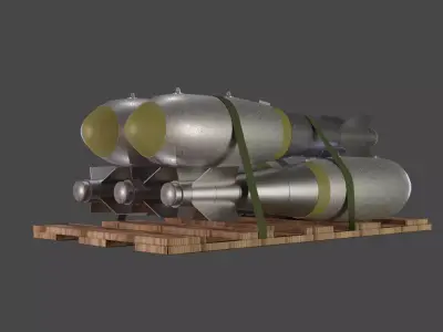Bomb Crate Low-poly 3D model