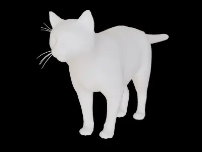 Kitty Cat Low-poly 3D model