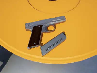 Hamada Type 2 Pistol Model Low-poly 3D model