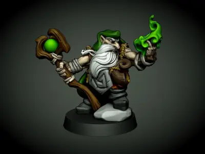 Bromir Wildfavor - dwarf druid 3D print model