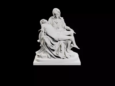 Roman Historic Marble Figure Sculpture Art Print 3D print model