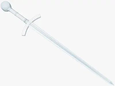 Medieval weapons Low-poly 3D model 13